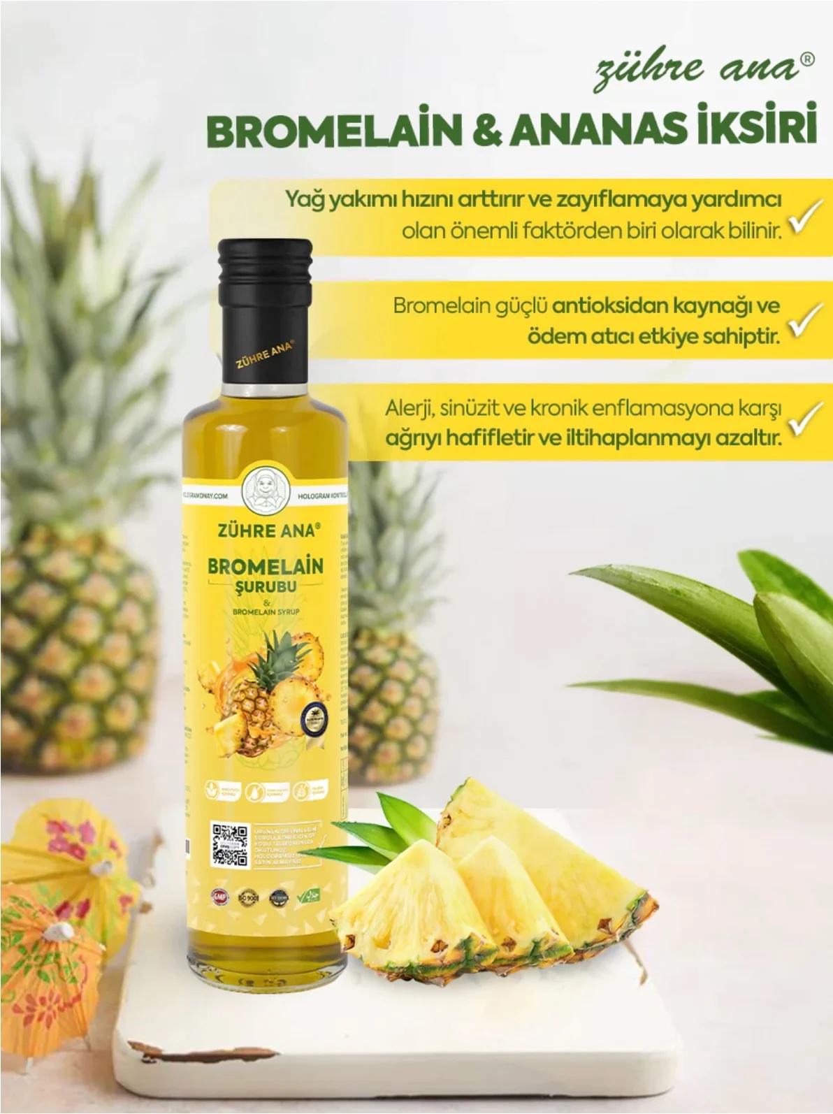 Zühre Ana Bromelain Şurubu - Afbeelding 3